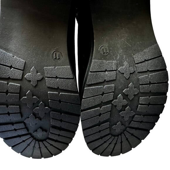 BU Collection Faux Suede Black Boots Sz 11 - Picture 8 of 9